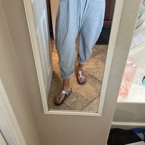 Silver Gizeh Birkenstocks